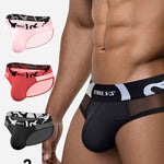 Men's Mesh Sport Briefs with Contoured Pouch & Ventilation