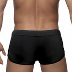 Men's Black Sheer Mesh Expanded Pouch Swim Shorts & Trunks