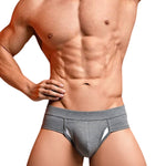 3 Pack Men's Ribbed Sexy & Supportive Separate U-Pouch Briefs
