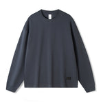 Versatile Long-Sleeve Crewneck Sweatshirt with Small Neckline