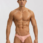 2 Pack Men's Solid Color Low Rise Sweat-Absorbent Large U-Shaped Small Pocket Briefs