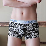 4 Pack Men's Ice Silk Bold Prints Lightweight & Airy Mid-Rise Trunks