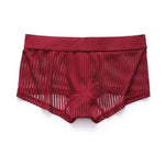 3 Pack Men's Striped Mesh Trunks with Comfort Pouch