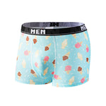 4 Pack Men's Bold Prints Mid-Rise Seamless Comfort Trunks