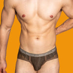 2 Pack Men's Low-Rise Sexy Lace U-Pouch Briefs