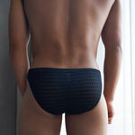 2 Pack Men's Breathable Soft Quick-Dry Mid-Rise Daily Comfort Solid Color Bikini