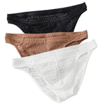 2 Pack Men's Breathable Soft Quick-Dry Mid-Rise Daily Comfort Solid Color Bikini