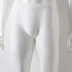 3 Pack Men's Satin Lace Jacquard 3D U-Pouch Anti-Chafe Breathable Midway Briefs