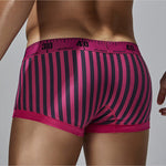 3 Pack Men's Snug Fit Trendy Striped Design Sporty Cut Cooling Airflow Trunks