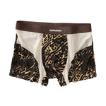 3 Pack Men's Breathable & Soft Ice Silk Leopard Quick-Dry Trunks