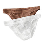 3 Pack Men's Sheer Mesh Solid Color Minimalist Breathable Briefs