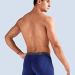 2 Pack Men's 3-Way Lift Icy Silk Striped Ultra Comfort & Breathable Boxer Briefs