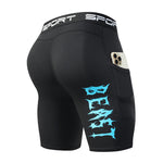 2 Pack Men's Stretch Fit Side Pocket Mid-Rise Breathable Activewear Tights