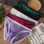 2 Pack Men's Solid-Color Checkered Briefs