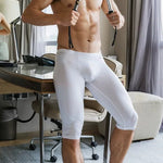 Men's Ice Silk Mesh Mid-Rise Quick-Dry for Sports & Casual Activewear Tights