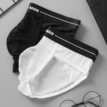 2 Pack Men's Ice Silk Supportive Fit Mesh Briefs