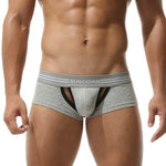 3 Pack Men’s Sexy Cutout Trunks with Lift-up Pouch