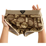 3 Pack Men's Vintage Print Cotton Comfy Waistband Soft Touch Trunks