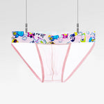 2 Pack Men's High-Cut Cartoon Waistband Breathable Semi-Transparent Bikini