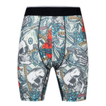 2 Pack Men's Printed High-Stretch Relaxed Fit Sport Activewear Tights