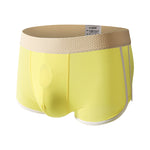 4 Pack Men's Ultra-Thin Breathable Solid Color Separated Pouch Smooth Trunks