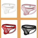 4 Pack Men's Cooling Airflow Solid Color Skin-Friendly Jockstraps