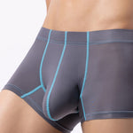 3 Pack Men's Large Pouch Contrast Binding Trunks