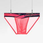 2 Pack Men's Large Pouch Semi-Transparent Sexy Bikini