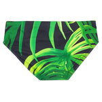 Men's Green Leaf Print Beach Bikini
