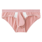 3 Pack Men's Low-Rise Ice Silk High-Stretch U-Convex Large Pouch Briefs