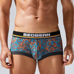 2 Pack Men's Odor-Control Breathable Printed Trunks