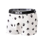 4-Pack Men's Trendy Print Ice Silk Mid-Rise Trunks
