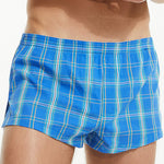Men’s Vent Classic Plaid Cotton Boxers With Fly