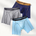 2 Pack Men's Sports Anti-Chafing Ice Silk Quick-Dry Boxers Briefs & Midway Briefs