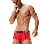 2 Pack Men's Low-Rise Cotton Breathable Trunks Suitable for Sports