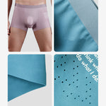 Men's Dual-Raised Support Seamless Solid Color Trunks