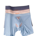 2 Pack Men's Solid Color Loose-Fit Workout Prevent Chafing Boxer Briefs