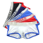 2 Pack Men's Color Block U-Pouch Mid-Rise Sporty Trunks