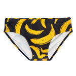 Men's Banana Print Swim Briefs with Removable Pad
