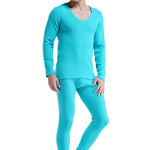 V-Neck Thermal Underwear With Fleece Lined