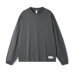 Men's Vintage Soft Pure Cotton Long Sleeve Oversized Relaxed-Fit Loungewear Tops