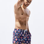 Men's Trendy Printed Sporty Cut Odor-Control Cooling Board Shorts