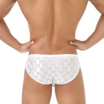 2 Pack Men's Sheer Mesh U-Pouch Ultra-Thin Low-Rise & Sexy Breathable Comfort Bikini