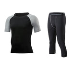 Men's Quick-Dry Fabric Sporty Cut Snug Fit Cooling Airflow Activewear Set