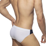 Men's Color Block Swim Briefs with Removable Pad