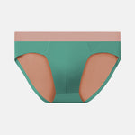 Men's Seamless Spliced Color Pouch Briefs