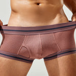 2 Pack Men's Spliced Color Trunks with Functional Fly