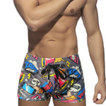 Men's Low-Rise Printed Quick-Dry Sport & Vacation Seamless Comfort Swim Shorts
