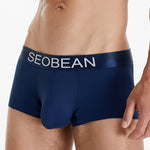 3 Pack Men's  Ice Silk Solid Color Breathable Antibacterial Trunks