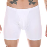 2 Pack Men's Anti-Chafing Mid-Rise Solid Color Boxer Briefs